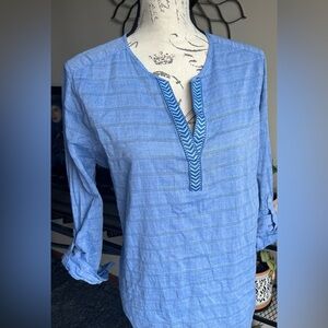Faded Glory Blue Tunic Top